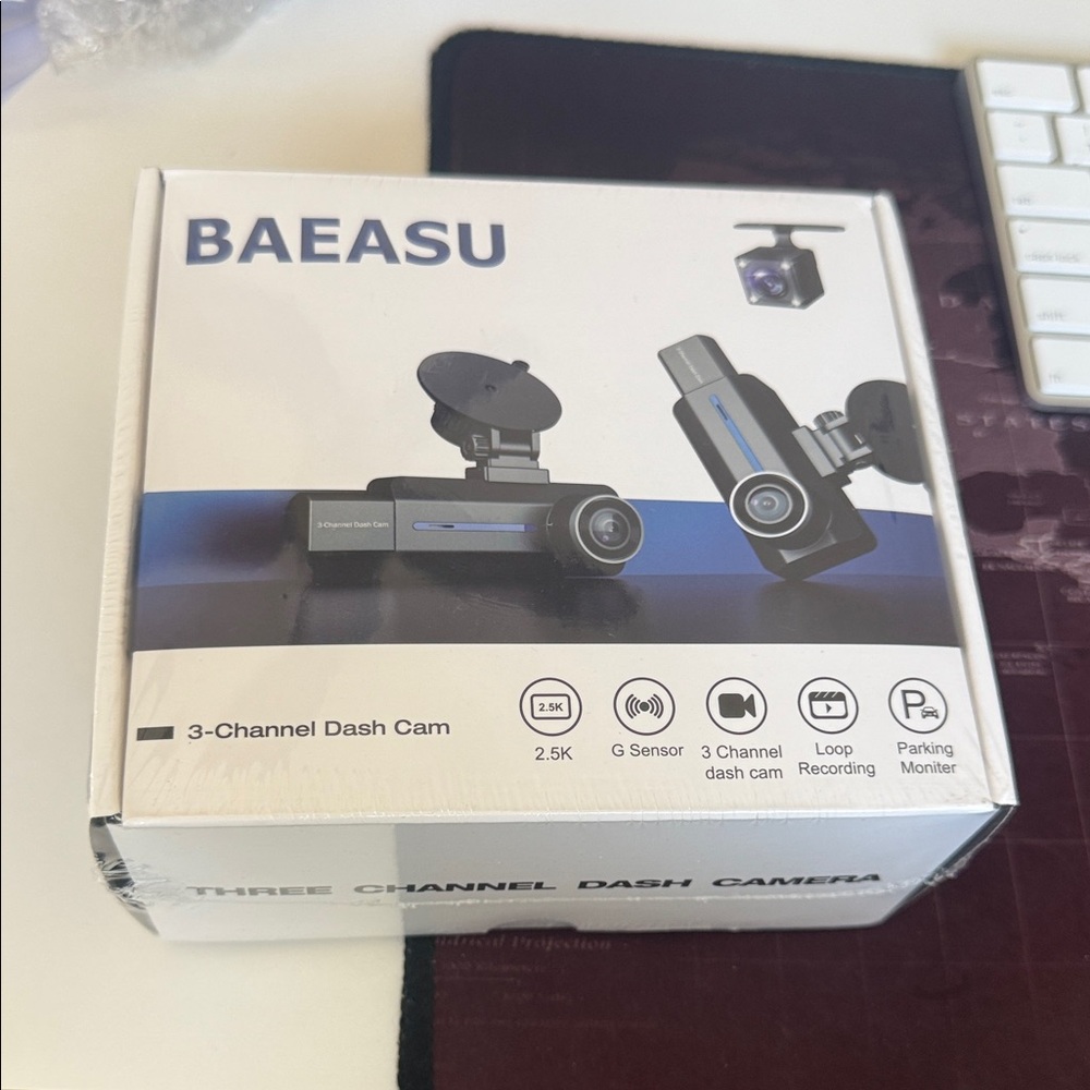 Black 3-Channel Dash Cam